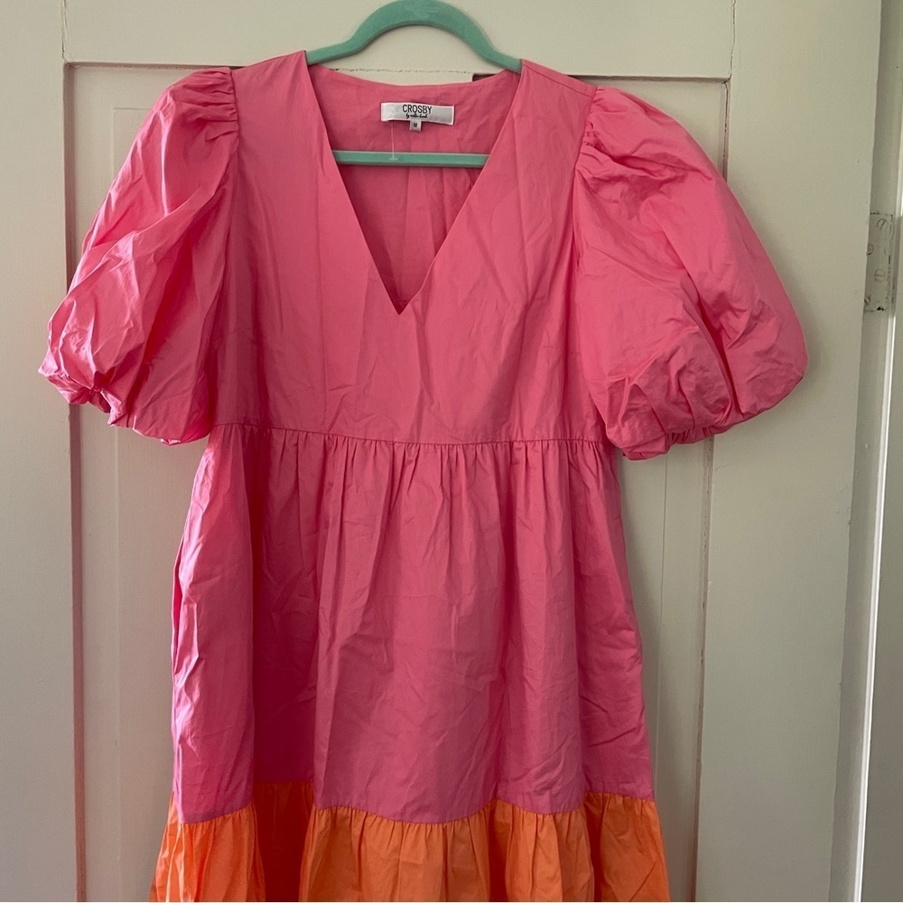 Crosby Hot Pink and Orange Brawley Dress - Picture 10 of 15